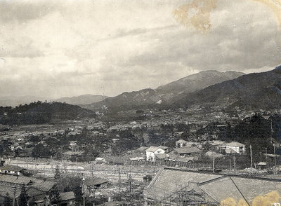 EU: Kyoto. Stadtansicht, Blick von einer Hanglage (1913), Kyoto, 1913