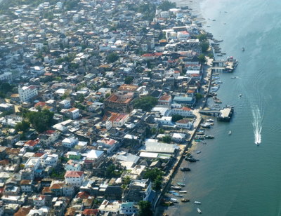 Above view of the town of Lamu, Lamu, 2013