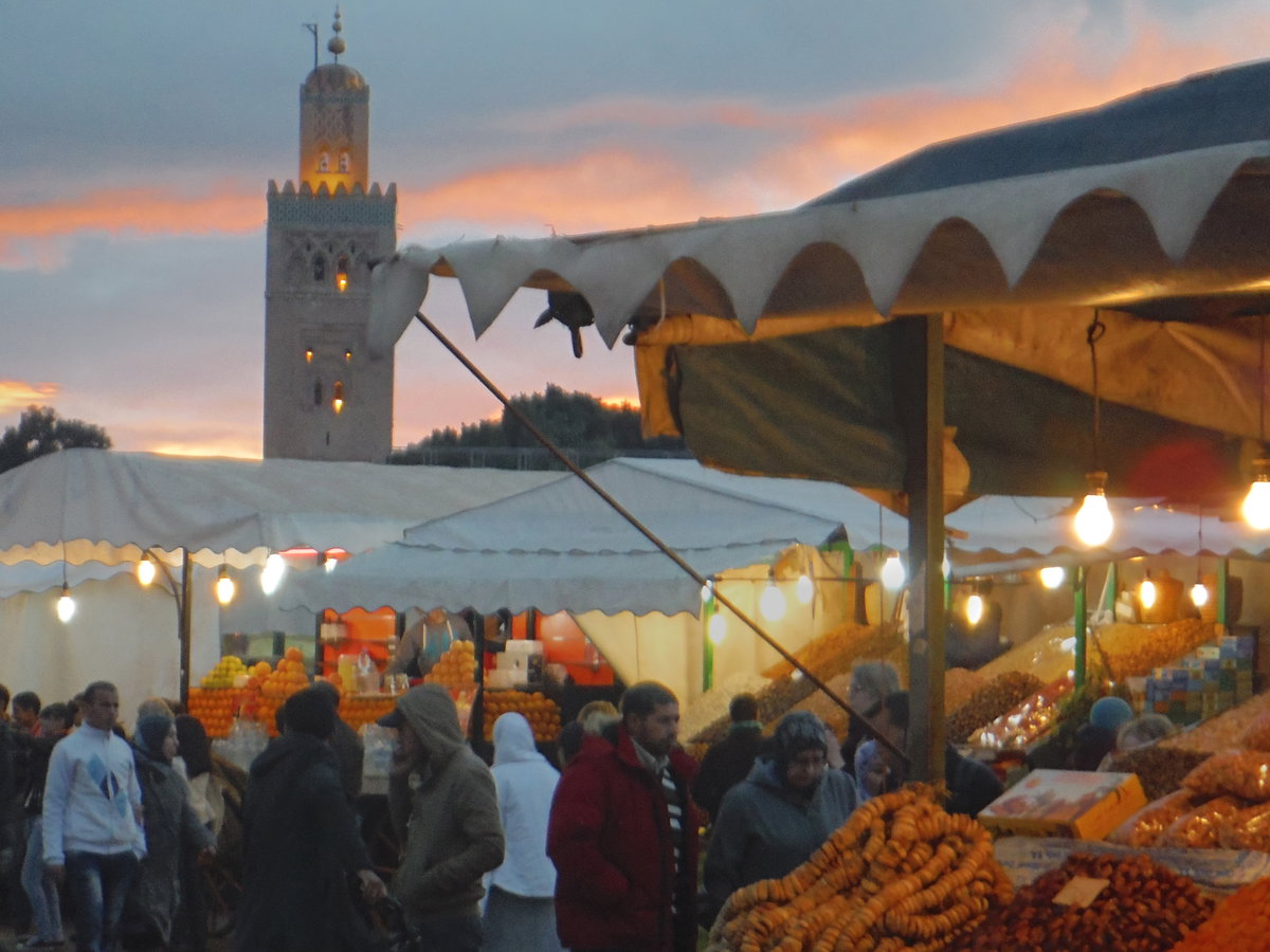 El Fnaa Fruit Booths, Marrakech, Morocco, 2014