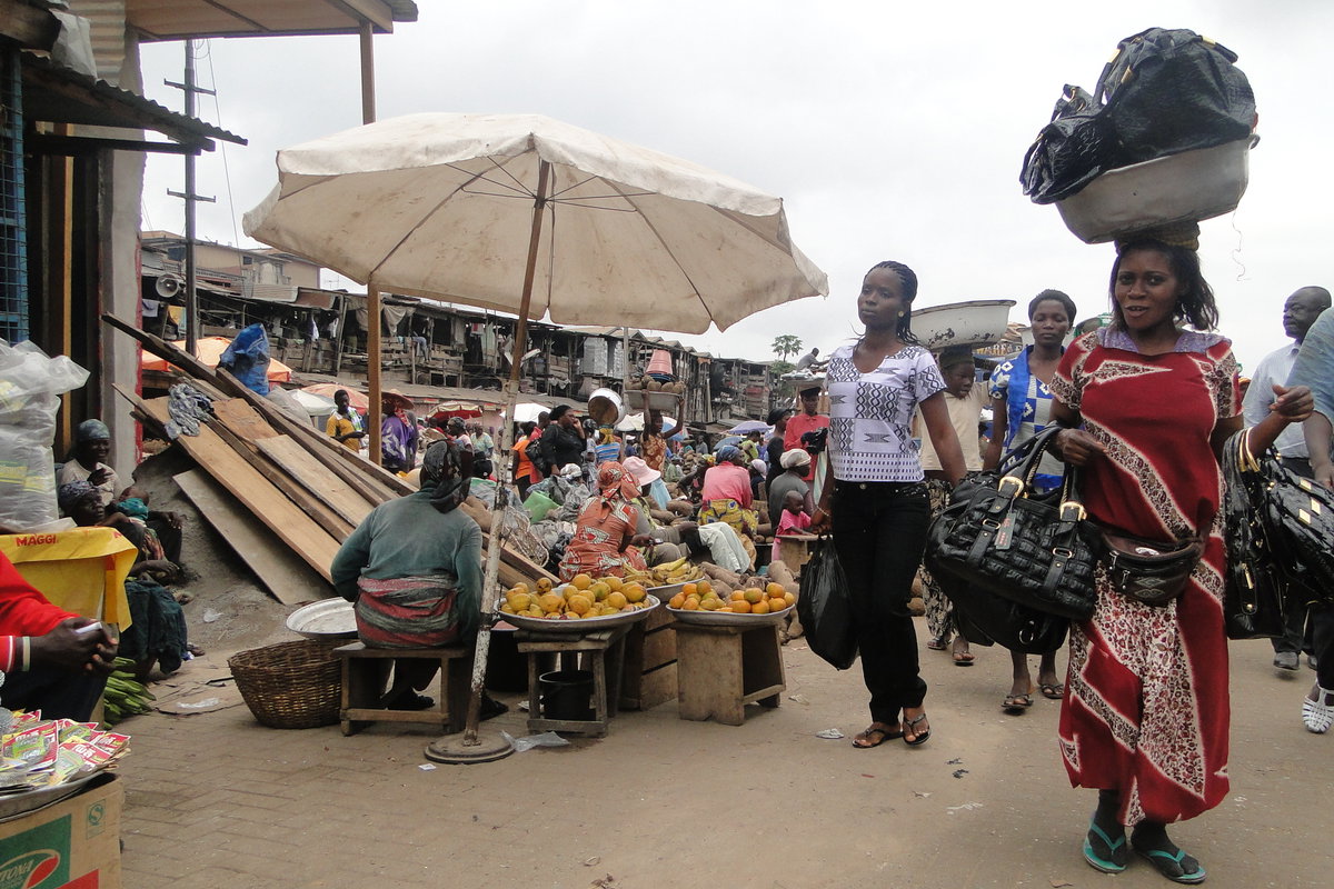 Street Scene in Kejetia Market - Kumasi - Ghana, Kumasi, Ghana, 2010
