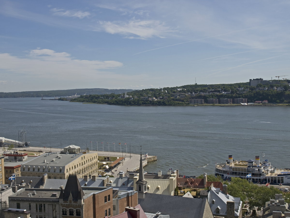 Quebec City Saint Lawrence River seen from Terrasse Dufferin 1, Quebec City, Canada, 2017