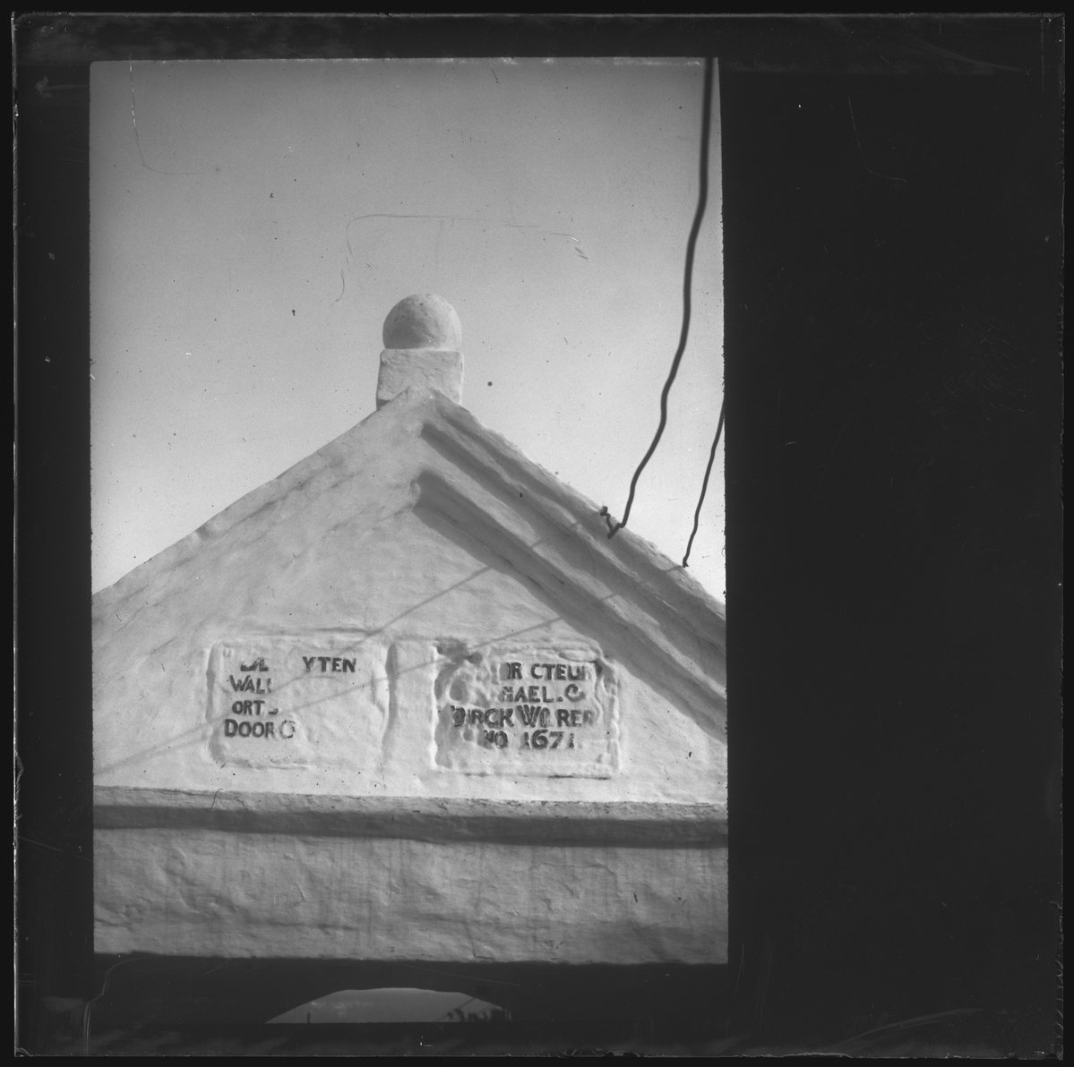 EU: Fort St. Jago, Coenraadsburch, steenpoort buitenommuring 1671 (1953), Elmina, Ghana, 1953