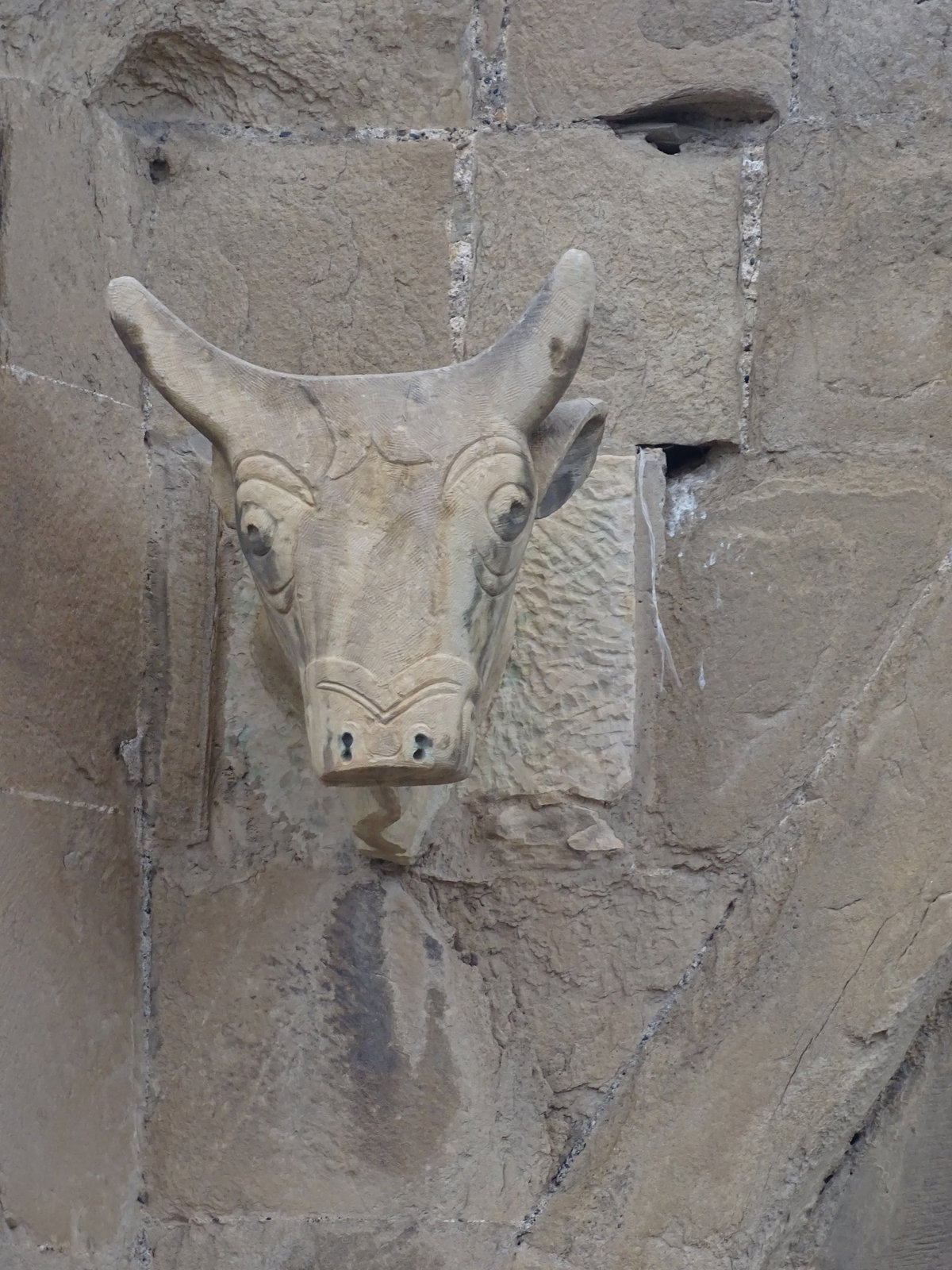 Swetizchoweli-Kathedrale Portal Stierkopf 2, Mtskheta, Georgia, 2018
