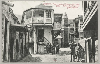 EU: Gedeelte van de stad Tiflis nabij de botanische tuin (1905), Tbilisi, 1905
