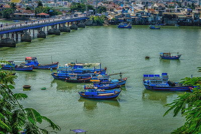 Boats on the river, Nha Trang — photos through time