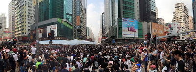 Protesters at Mong Kok Pano, Hong Kong, 2014
