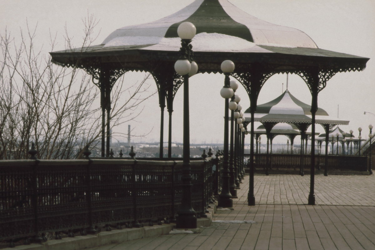 Terrasse Dufferin, rue des Carrières, Québec vue en enfilade vers le sud, Quebec City, Canada, 1981