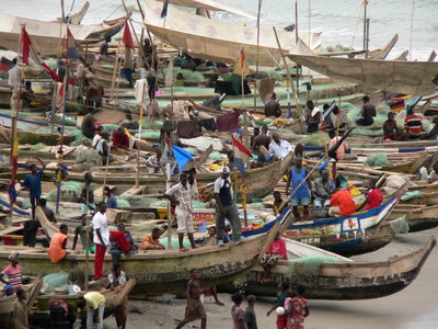 View from St George's Castle, Elmina — photos through time