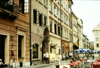 Warsaw, the Old Town Market Square, southwest side, Warsaw, 1990