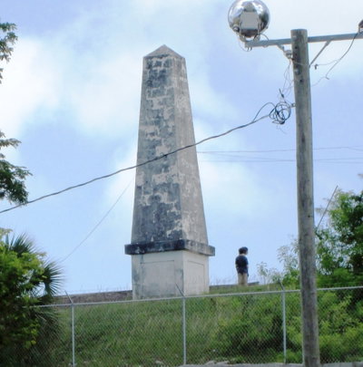 Fort Charlotte exterior 3 obelisk, Nassau, 2016
