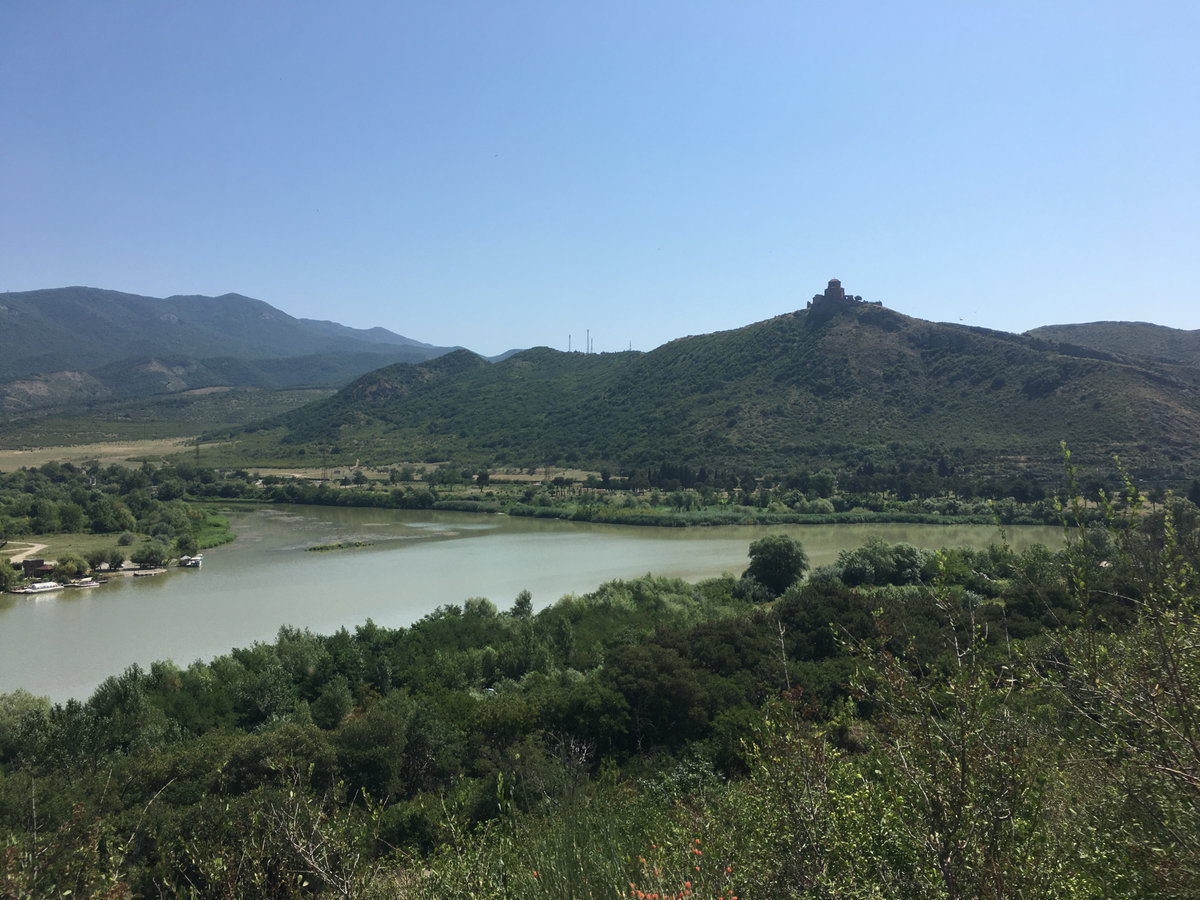 View of Mtskheta from Armaztsikhe-Bagineti archaeological site 04, Mtskheta, Georgia, 2021