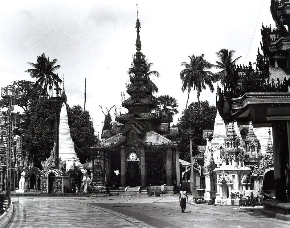Shwedagon Pagoda complex, Yangon, Myanmar, 1945