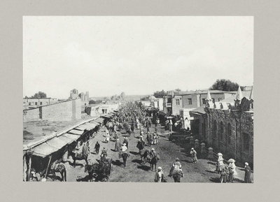 EU: Hoofdstraat van de Inlandse (?) wijk te Samarkand (1905), Samarkand, 1905