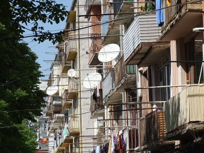 Facade of Soviet-Era Apartment Block - Gori - Georgia, Gori, 2015