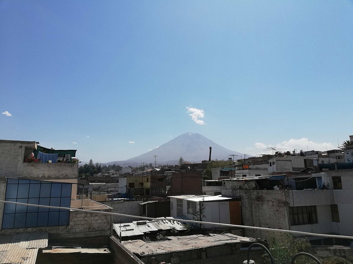 Blick auf den Misti von Arequipa, Arequipa, Peru, 2018