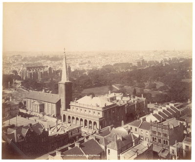 Sydney, looking southeast, from Hotel Australia, - photographer Fred Hardie for G. W. Wilson and Co. of Aberdeen Scotland, Sydney, 1892