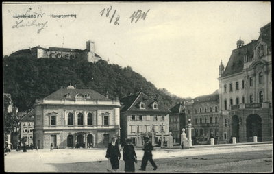 Postcard of Ljubljana, Congress Square, Ljubljana, 1906