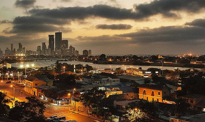 Skyscrapers Over City (Cartagena skyline at dusk), Cartagena, 2016