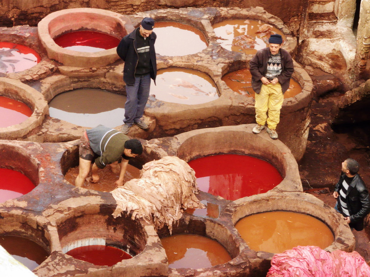 Working the Dying Vats, Fes, Morocco, 2010