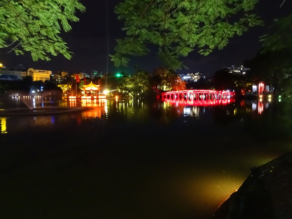 Hoan Kiem Lake at night 2, Hanoi, Vietnam, 2018