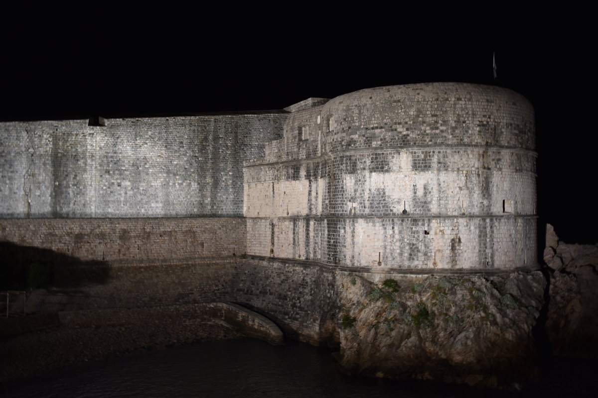 Castle Against Night Sky, Dubrovnik, Croatia, 2017