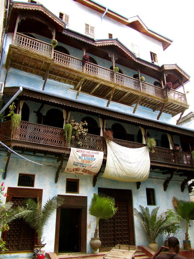 A building in Stone Town, Zanzibar City, 2010