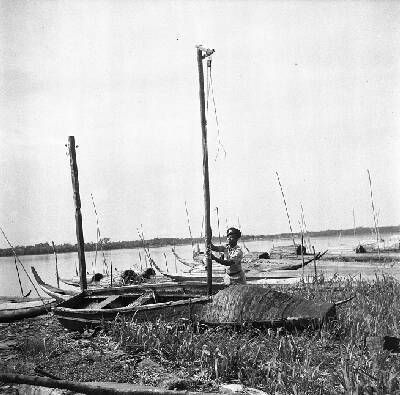 EU: Boten bij Albina in Suriname (1947), Albina, Suriname, 1947
