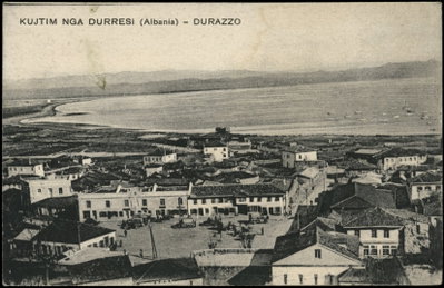 View of Durrës from above the hill (postcard)(AK092 073), Durrës, 1931