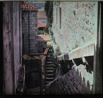 EU: Dubrovnik, narrow stairway street ( ) (1900), Dubrovnik, 1900