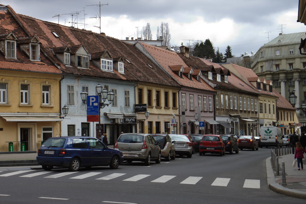 Záhřeb, Junija Palmotića, domy, Zagreb, Croatia, 2013