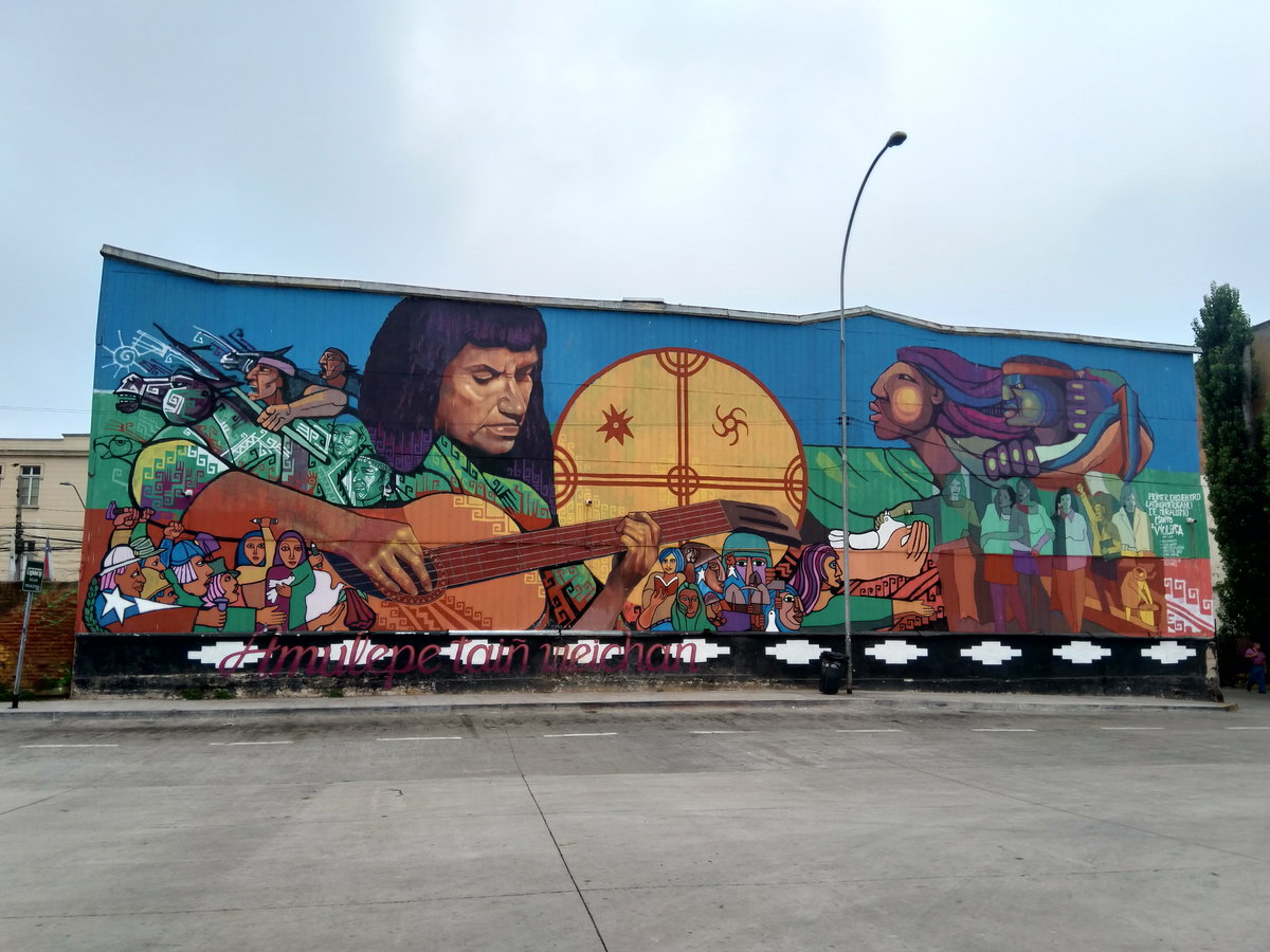 Mural en terminal de buses Valparaíso, Valparaíso, Chile, 2019
