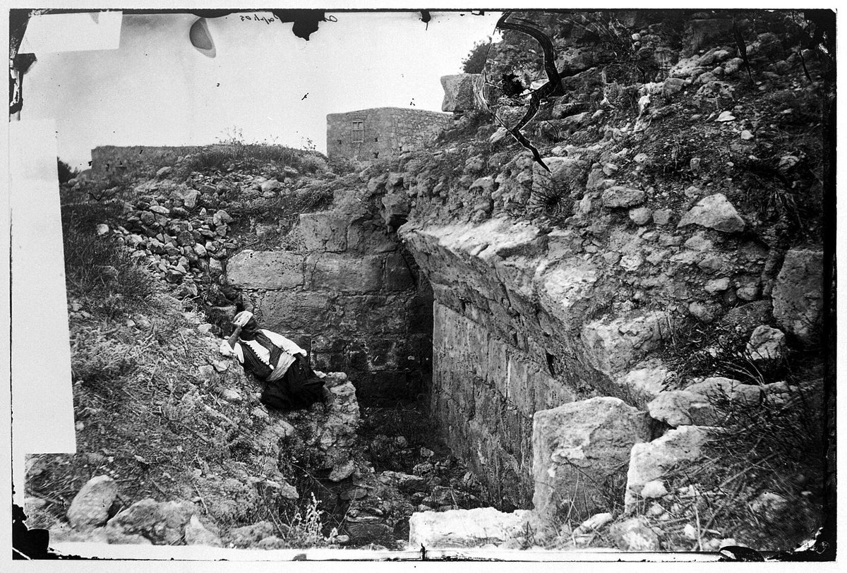 EU: The wall of a rock tomb, Paphos, Cyprus (1878), Paphos, Cyprus, 1878