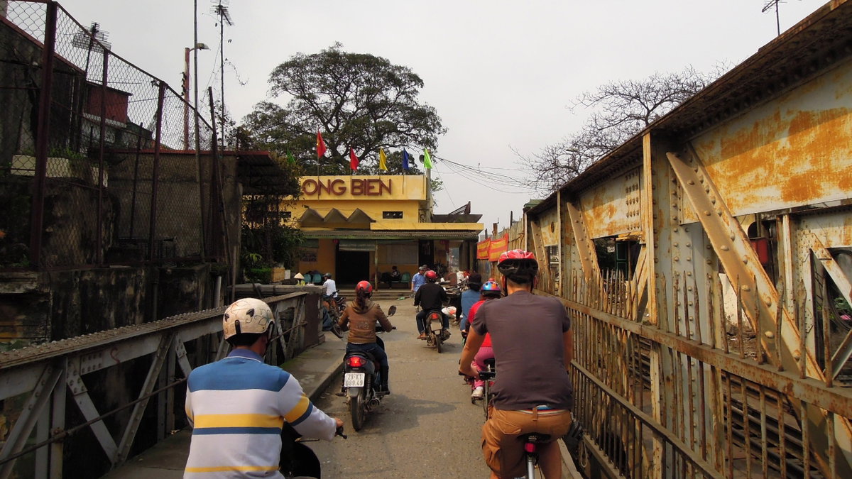 End of Long Bien Bridge, Urban Discovery Tour, Hanoi, Hanoi, Vietnam, 2012