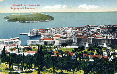 EU: Dubrovnik sa Lokrumom (1926), Dubrovnik, Croatia, 1926