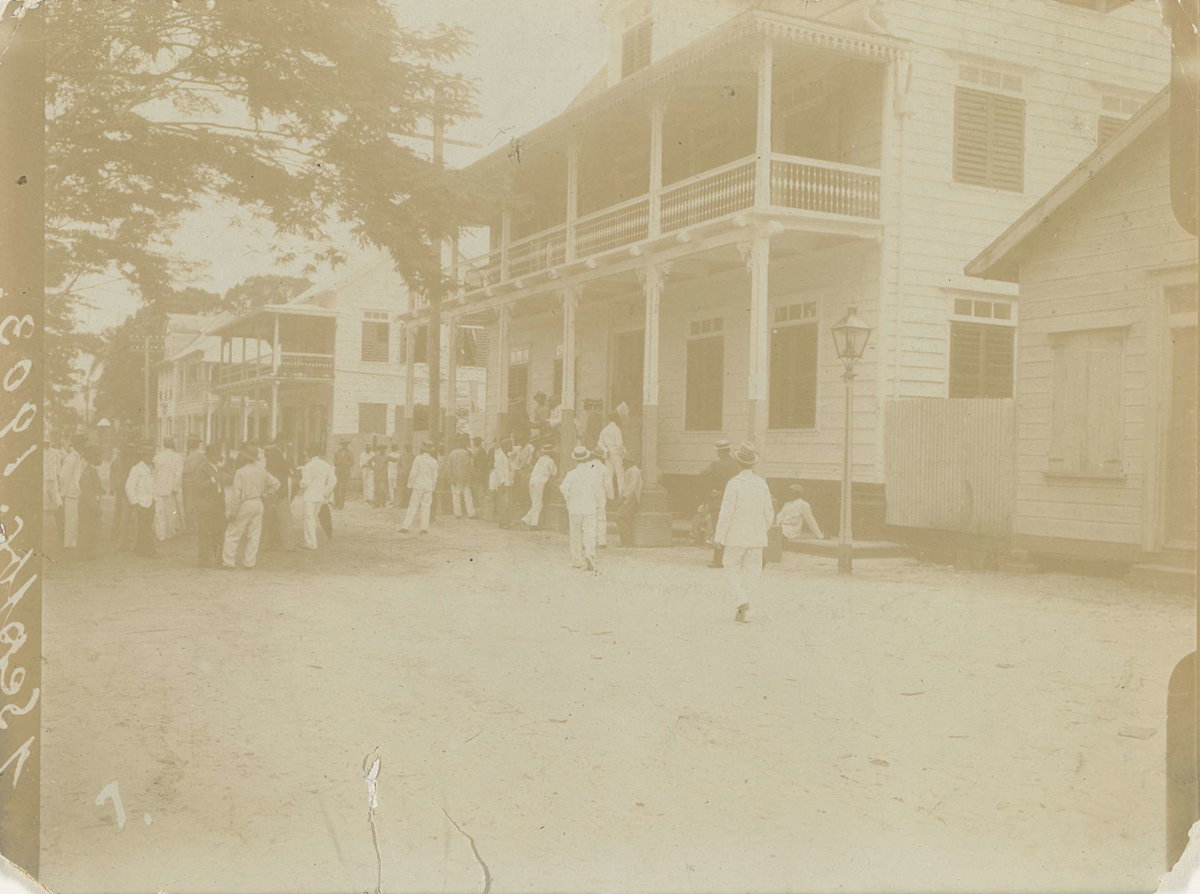 EU: Straatbeeld in Paramaribo (1903), Paramaribo, Suriname, 1903