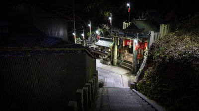 Fushimi Inari-taisha at night Japan, Kyoto, 2017