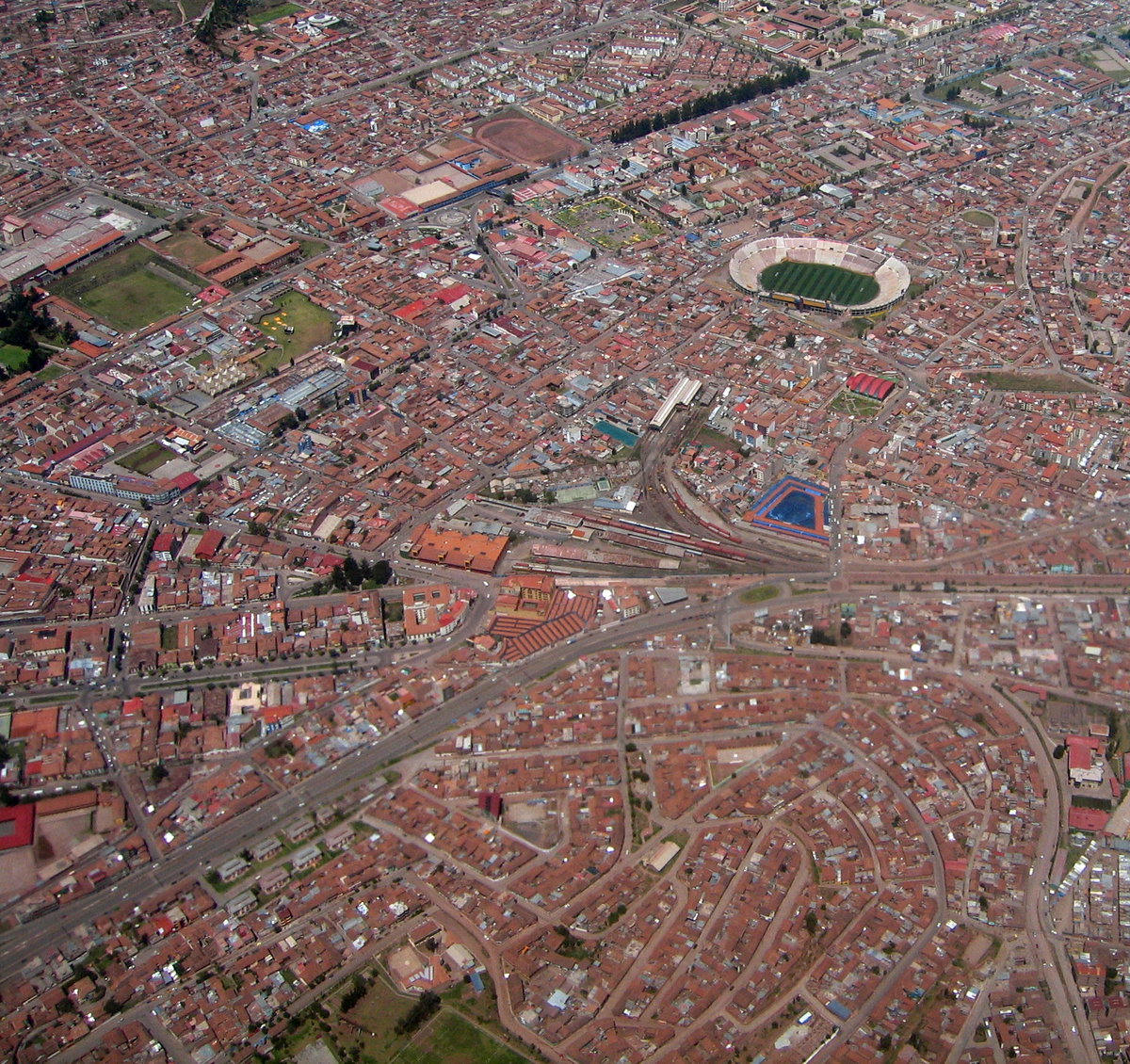 Cuzco aerial photo, Cusco, Peru, 2008