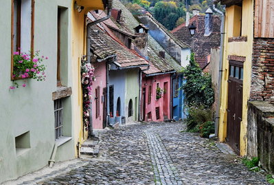 Colourful Houses in Sighisoara, Sighișoara, 2025