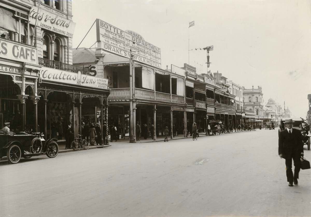 Norfolk Arms Hotel, Rundle Street, Adelaide, Australia, 1915