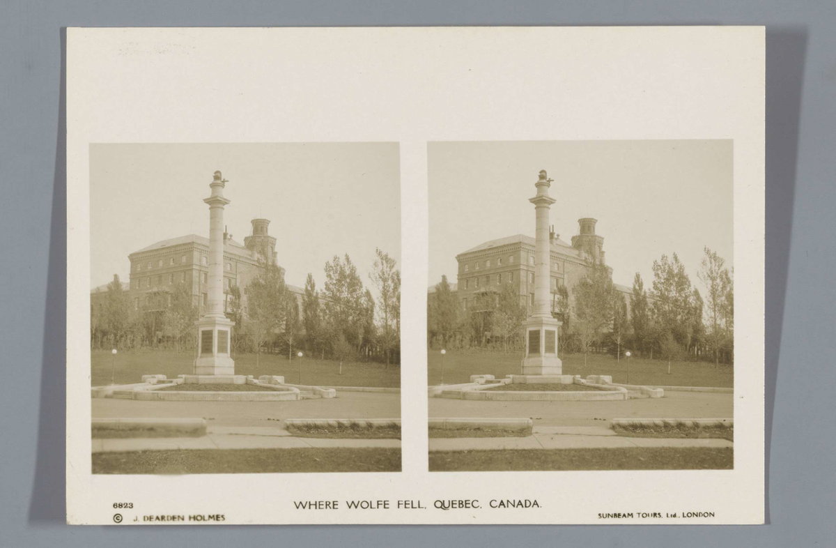 EU: Where Wolfe fell, Quebec, Canada (1920), Quebec City, Canada, 1920