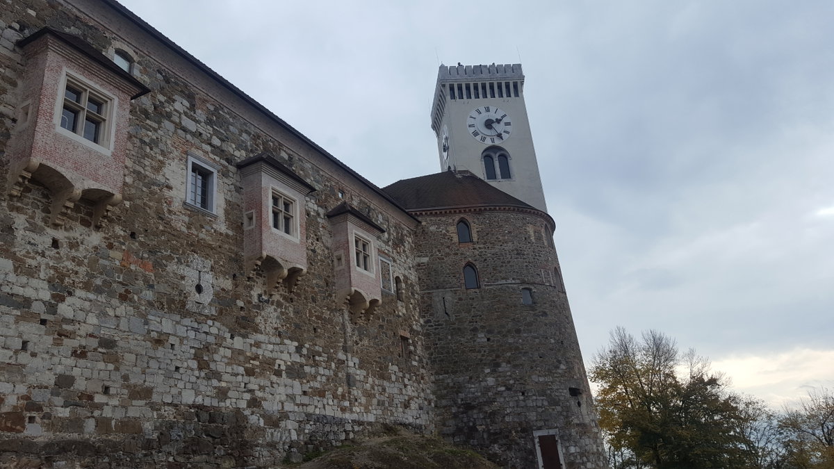 Cloudy Saturday ride to the castle, Ljubljana, Slovenia, 2017