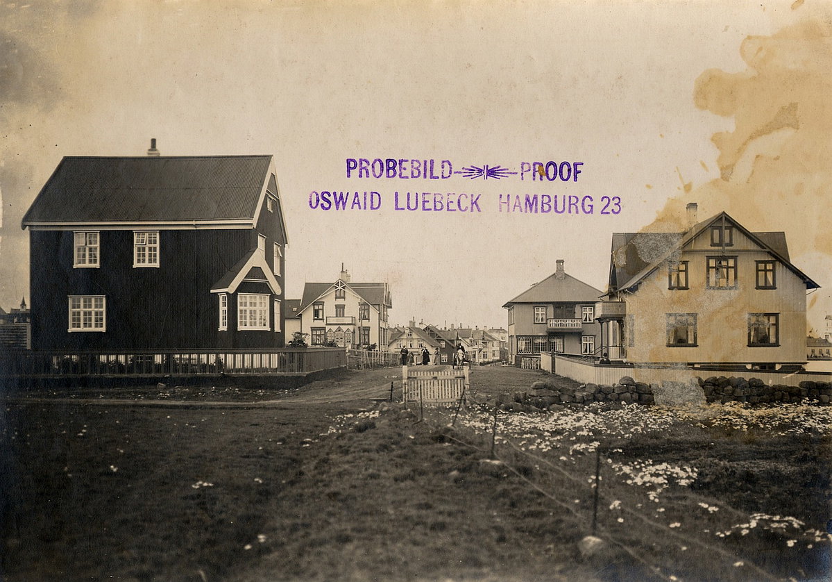 EU: Reykjavik/ Island: Straße in Reykjavik (1917), Reykjavik, Iceland, 1917