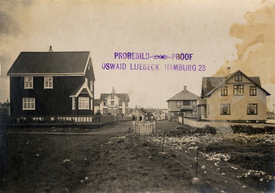 EU: Reykjavik/ Island: Straße in Reykjavik (1917), Reykjavik, 1917