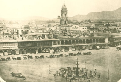 Lima Plaza Mayor y Municipalidad, Lima, 1860