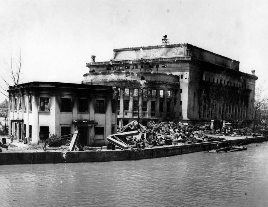 Fire Damage to the Manila Post Office, Manila, Philippines, 1945