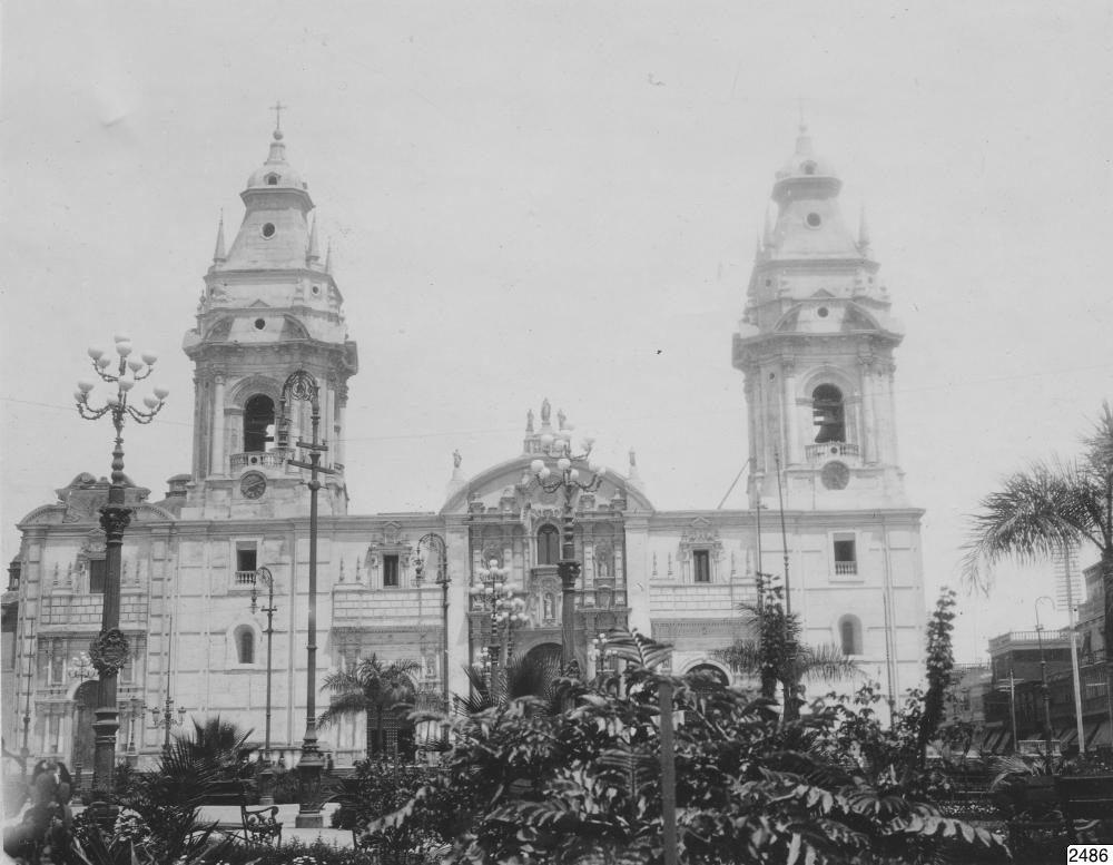 EU: Katedral, fotografi, photograph (1904), Lima, Peru, 1904