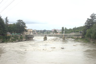 Kutaisi, rozvodněná řeka, Kutaisi, 2019