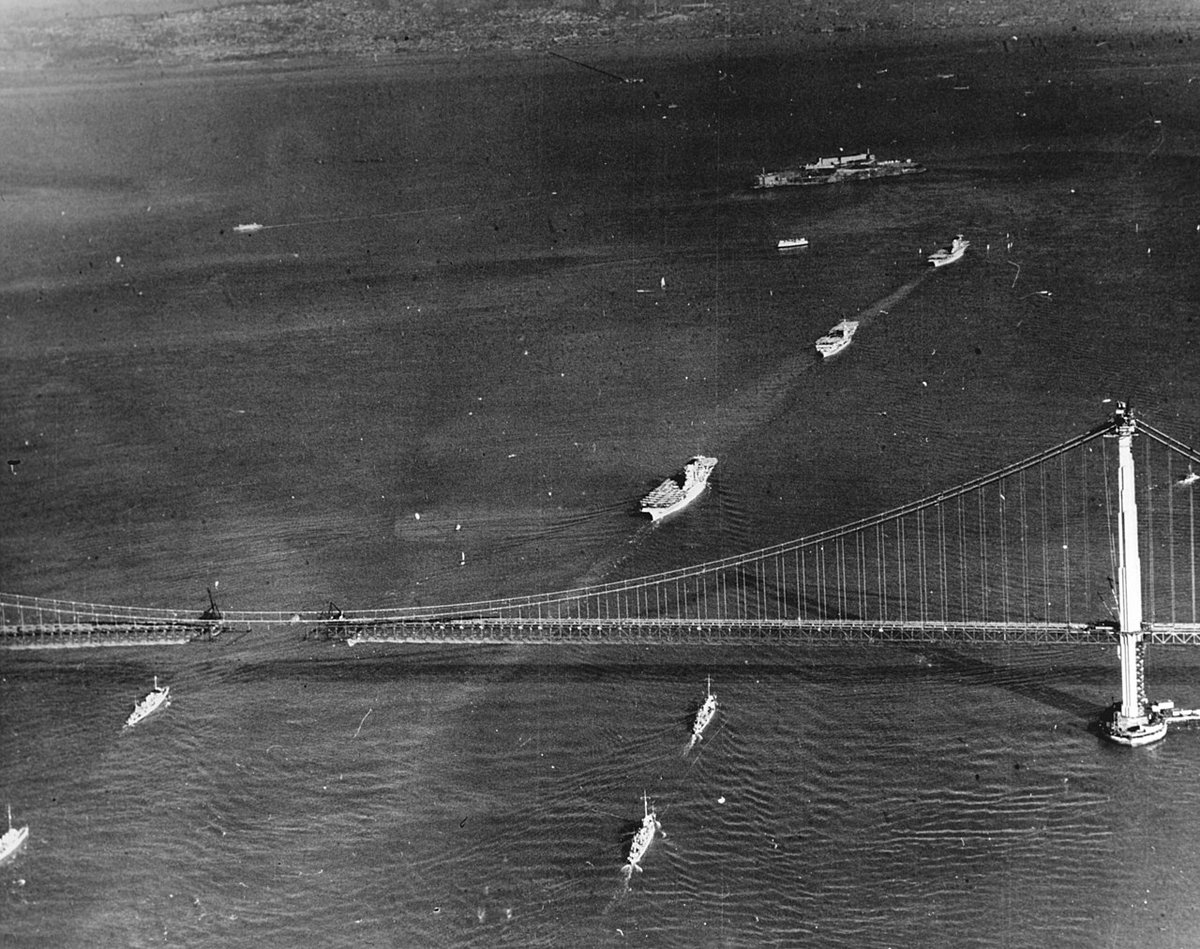 Golden Gate Bridge under construction, San Francisco, United States, 1936