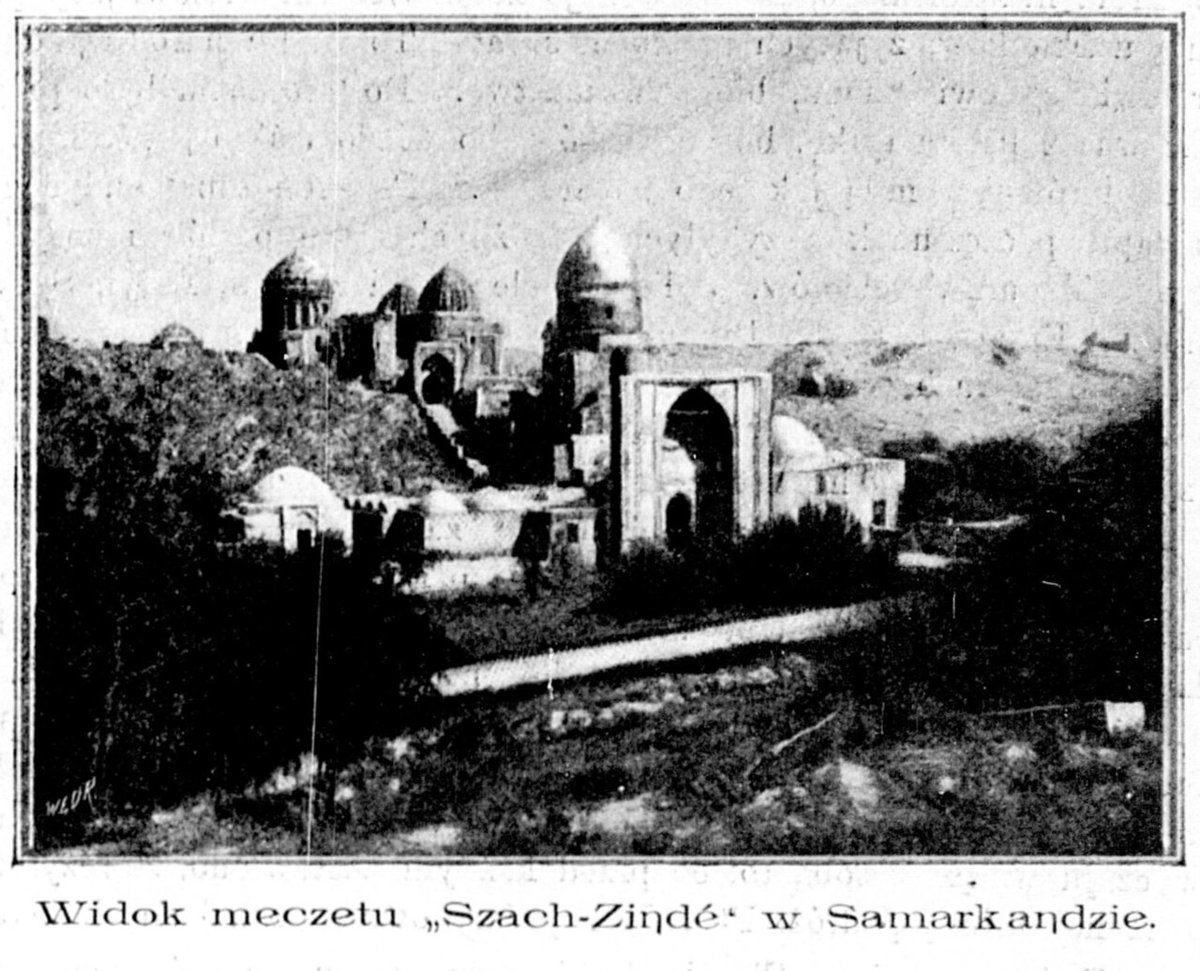 Widok meczetu Szach-Zindé w Samarkandzie, Samarkand, Uzbekistan, 1895