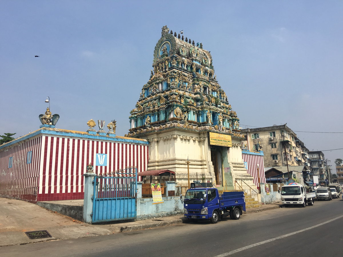 Sri Kalanya Venketaesa Perumal Hinu Temple - yankin yangon, Yangon, Myanmar, 2018
